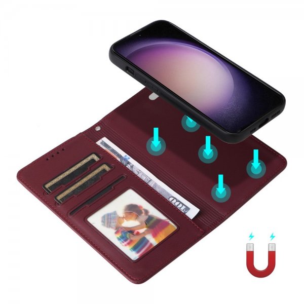 Betopnice Samsung Galaxy S23 Kotelo irrotettavalla kuorella 005 Punainen