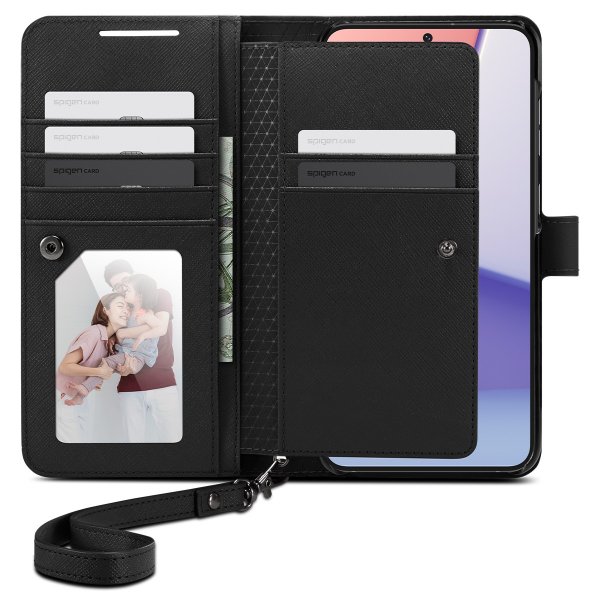 Spigen Samsung Galaxy S23 Kotelo Wallet S Plus Musta