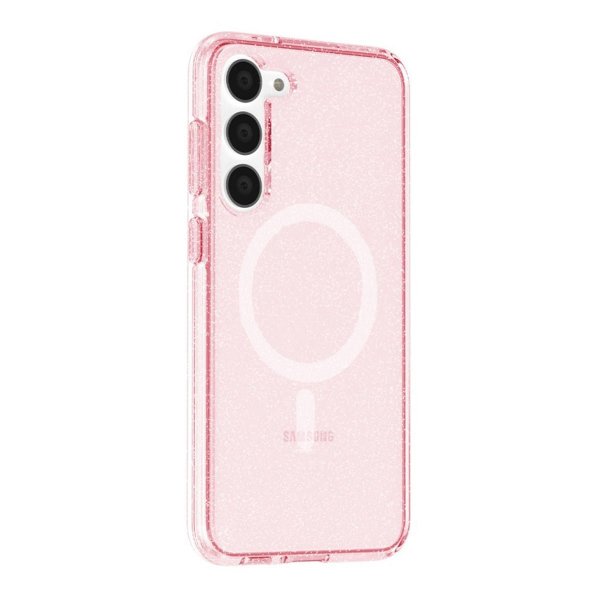 Samsung Galaxy S23 Kuori Glitter MagSafe Ruusukulta