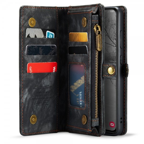 CaseMe Samsung Galaxy S23 Plus -suojakotelo, 008 Series, irrotettava kuori, musta