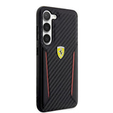 Ferrari Samsung Galaxy S23 Plus Suojakuori Carbon & Stripe, musta