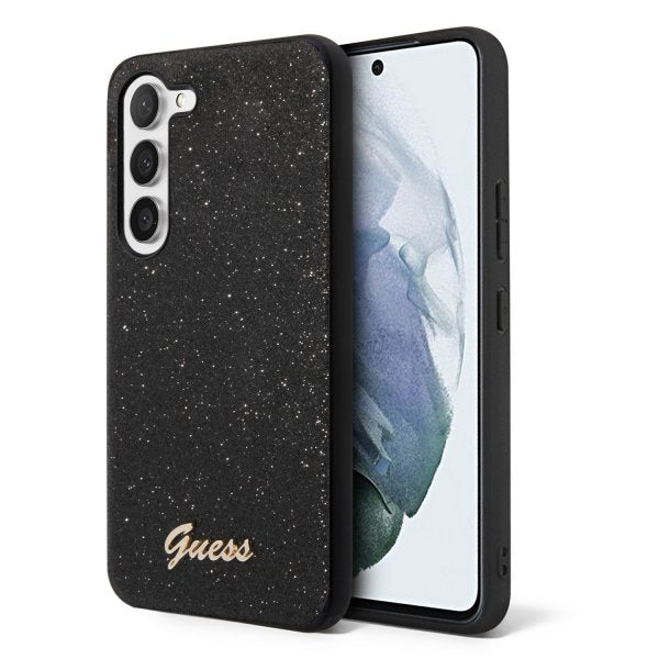 Guess Samsung Galaxy S23 Plus kuoret Fixed Glitter Case musta