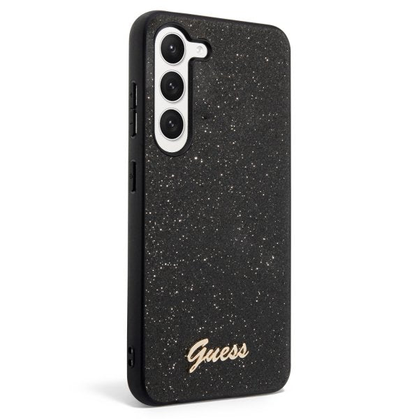 Guess Samsung Galaxy S23 Plus kuoret Fixed Glitter Case musta