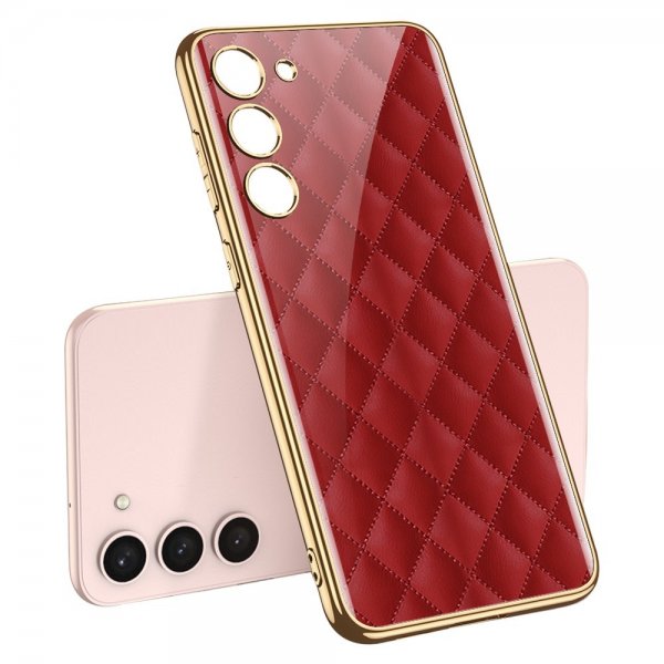 GKK Samsung Galaxy S23 Plus -suojakuori, kuosi: Punaiset ruudut