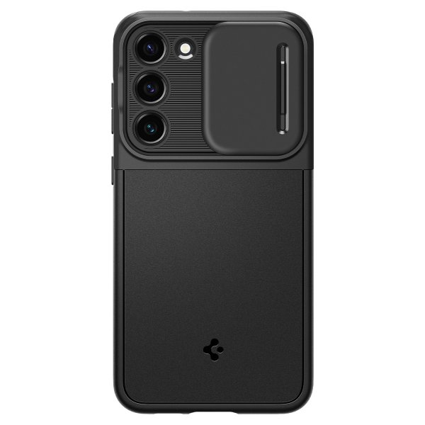 Spigen Samsung Galaxy S23 Plus -suojakuori, Optik Armor, musta