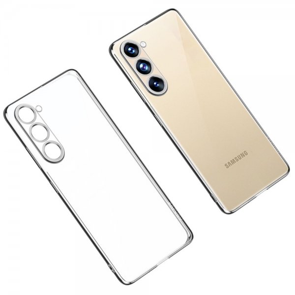 Sulada Samsung Galaxy S23 Plus -kuori, hopeanvärinen pinnoitettu reuna