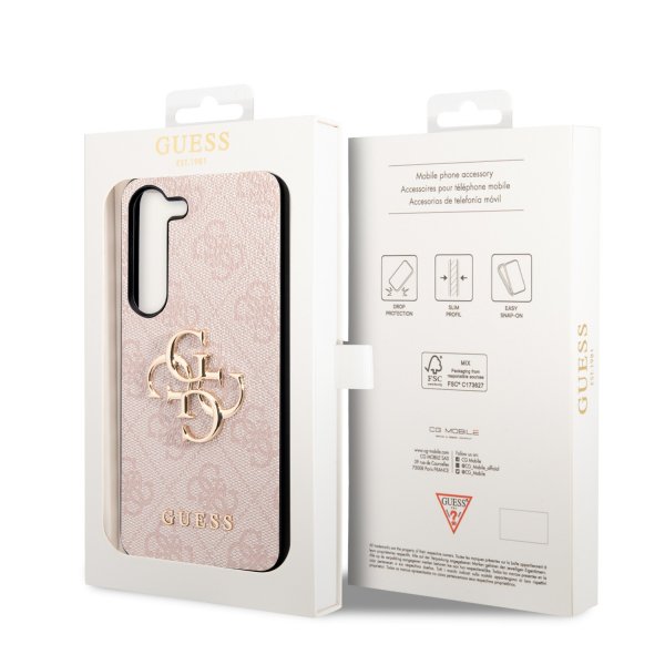 Guess Samsung Galaxy S23 Kuori 4G Logo Pinkki