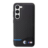 BMW Samsung Galaxy S23 Kuoret Hiilikuitu & Raidoitus Musta