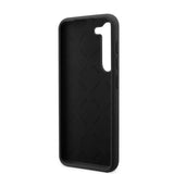 Guess Samsung Galaxy S23 Kuori Liquid Silicone Metal Logo Musta