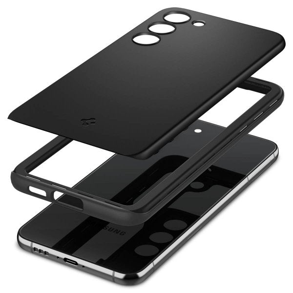 Spigen Samsung Galaxy S23 Kuori Thin Fit Musta