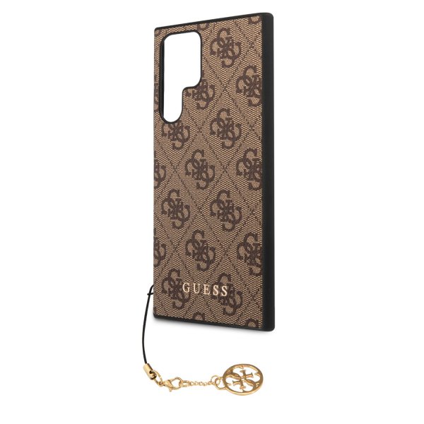 Guess Samsung Galaxy S23 Ultra -suojakuori 4G Charms, ruskea