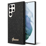 Guess Samsung Galaxy S23 Ultra Kuori Fixed Glitter Case Musta