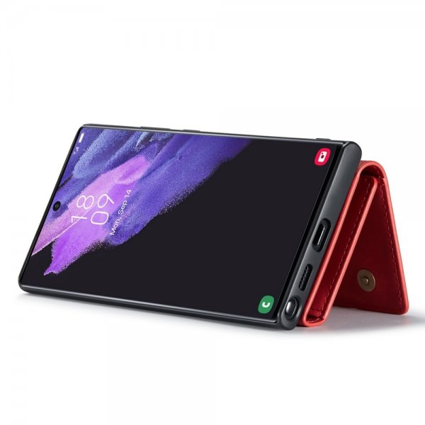 Dg.Ming Samsung Galaxy S23 Ultra -suojakuori M1 Series irrotettavalla korttipidikkeellä, punainen