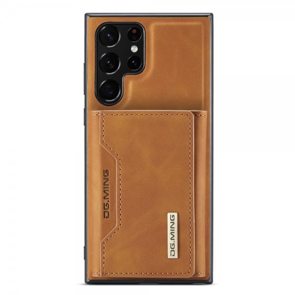 Dg.Ming Samsung Galaxy S23 Ultra -suojakuori M2 Series, irrotettava korttikotelo, ruskea
