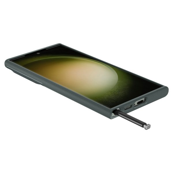 Spigen Samsung Galaxy S23 Ultra -suojakuori Optik Armor Abyss Green