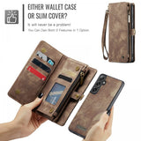 CaseMe Samsung Galaxy S24 FE Kotelo 008 Series Irrotettava Kuori Ruskea