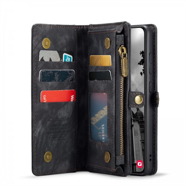 CaseMe Samsung Galaxy S24 FE Fodral 008 Series Irrotettava Kuori Musta