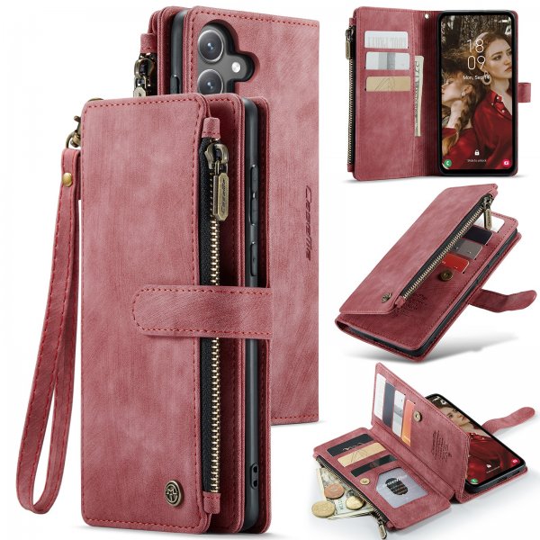 CaseMe Samsung Galaxy S24 FE -suojakotelo C30-sarja punainen