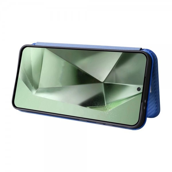 Samsung Galaxy S24 FE -suojakuori, hiilikuitukuvioitu, sininen