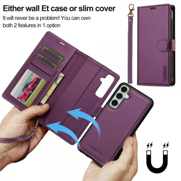Lc.Imeeke Samsung Galaxy S24 FE -kuori irrotettavalla kuorella L2 Series MagSafe violetti
