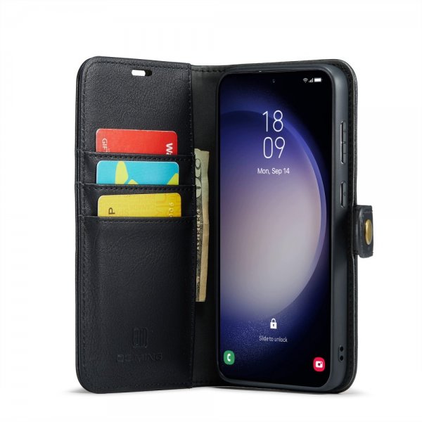 Dg.Ming Samsung Galaxy S24 FE Kotelo irrotettavalla kuorella, musta