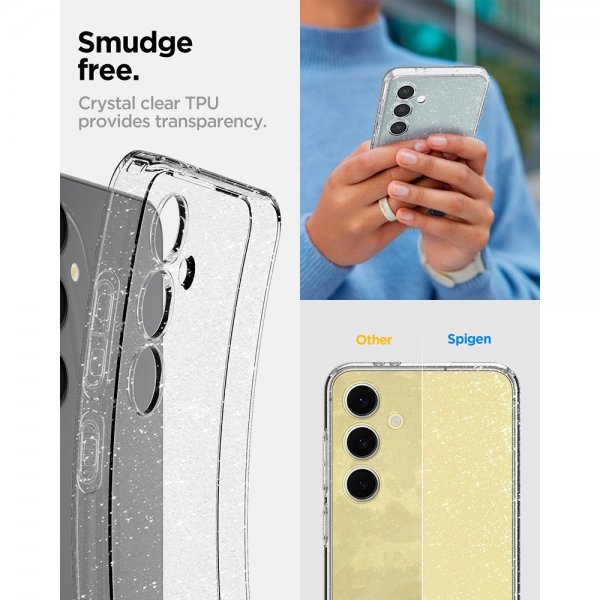 Spigen Samsung Galaxy S24 FE Suojakuori Liquid Crystal Glitter Crystal Quartz