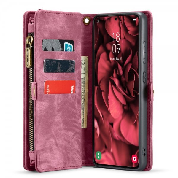 CaseMe Samsung Galaxy S24 -suojakotelo 008 Series, irrotettava kuori, punainen