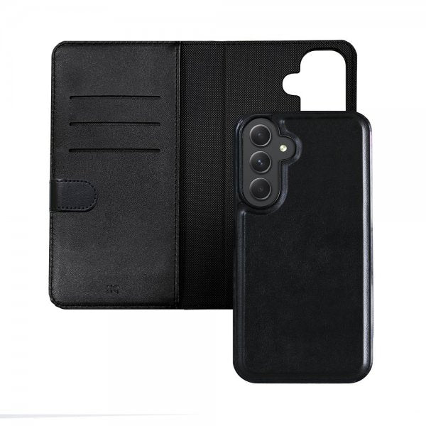Xqisit Samsung Galaxy S24 -kotelo 2-in-1 Wallet Case Musta