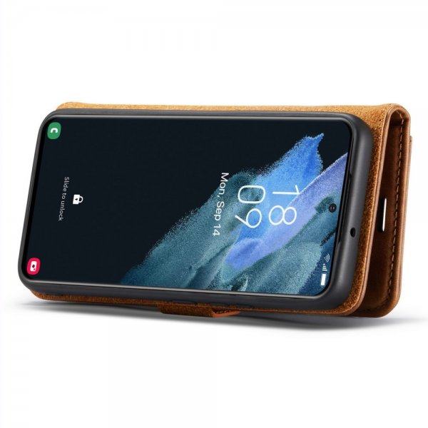Dg.Ming Samsung Galaxy S24 -kotelo irrotettavalla kuorella, ruskea