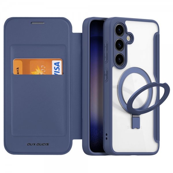 Dux Ducis Samsung Galaxy S24 -kuori Skin X Pro Series Kickstand MagSafe sininen