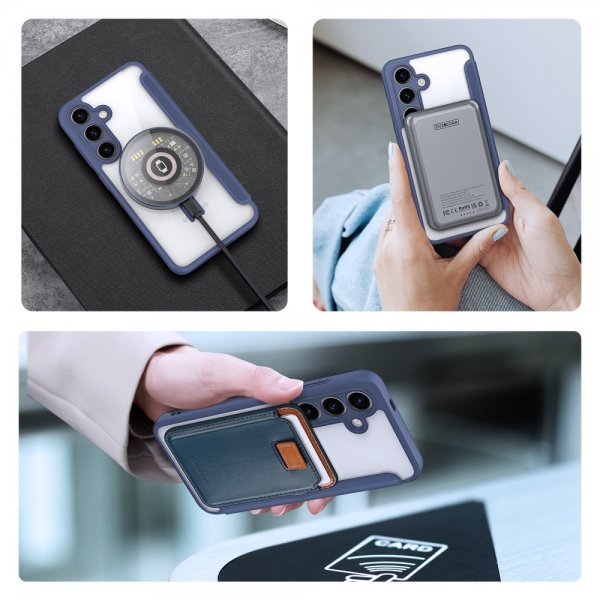 Dux Ducis Samsung Galaxy S24 -kuori Skin X Pro Series Kickstand MagSafe sininen