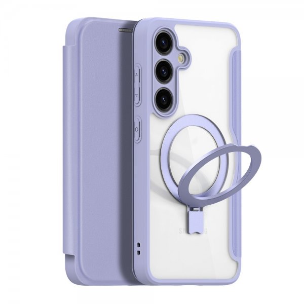 Dux Ducis Samsung Galaxy S24 -kotelo, Skin X Pro Series, jalusta, MagSafe, violetti