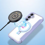 Dux Ducis Samsung Galaxy S24 -kotelo, Skin X Pro Series, jalusta, MagSafe, violetti