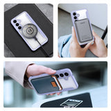 Dux Ducis Samsung Galaxy S24 -kotelo, Skin X Pro Series, jalusta, MagSafe, violetti