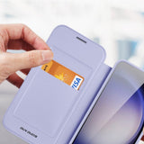 Dux Ducis Samsung Galaxy S24 -kotelo, Skin X Pro Series, jalusta, MagSafe, violetti