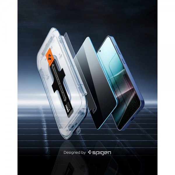 Spigen Samsung Galaxy S24/Galaxy S25 Näytönsuoja GLAS.tR EZ Fit Privacy 2-pack