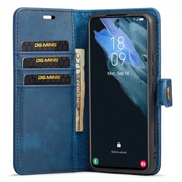 Dg.Ming Samsung Galaxy S24 Plus -kotelo irrotettavalla kuorella, sininen