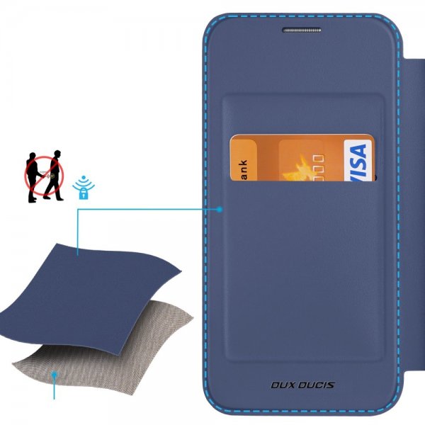Dux Ducis Samsung Galaxy S24 Plus -kotelo Skin X Pro Series Jalusta MagSafe Sininen