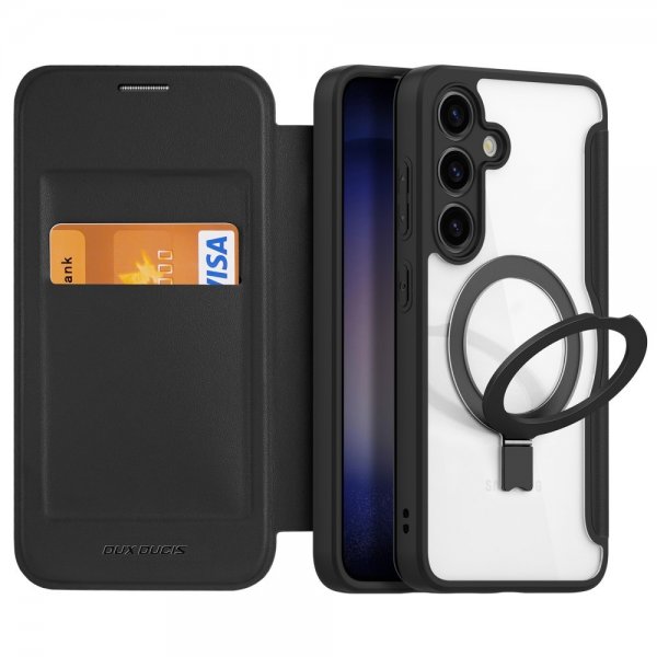 Dux Ducis Samsung Galaxy S24 Plus -kotelo Skin X Pro Series Jalusta MagSafe Musta
