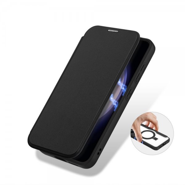 Dux Ducis Samsung Galaxy S24 Plus -kotelo Skin X Pro Series Jalusta MagSafe Musta