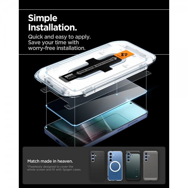 Spigen Samsung Galaxy S24 Plus/Galaxy S25 Plus -näytönsuoja GLAS.tR EZ Fit Privacy 2-pack