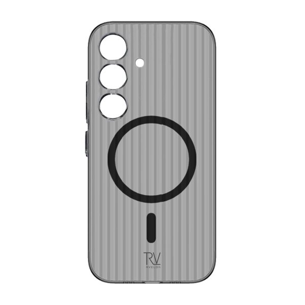 Rvelon Samsung Galaxy S24 Plus Kuori Aallotettu MagSafe Harmaa