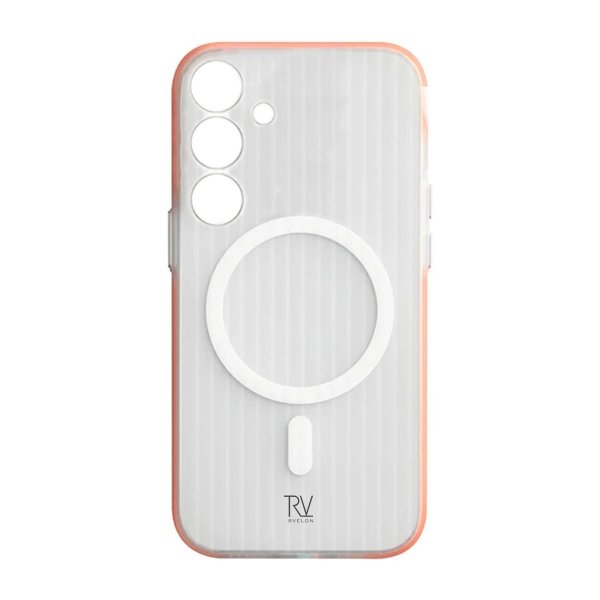 Rvelon Samsung Galaxy S24 Plus Kuori Aallotettu MagSafe Oranssi