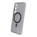 Samsung Galaxy S24 Plus Kuori Korrugoitu MagSafe Läpinäkyvä Musta