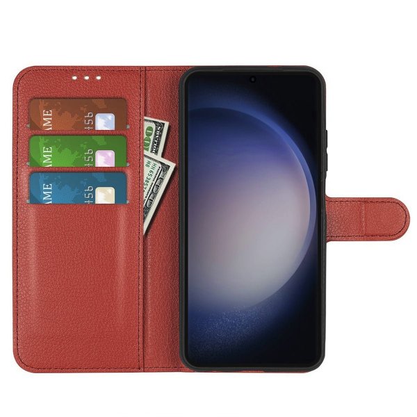 Samsung Galaxy S24 Plus Suojakotelo Jalustalla Ruskea