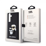 Karl Lagerfeld Samsung Galaxy S24 Plus -kuori 3D Rubber Karl & Choupette Musta