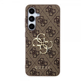 Guess Samsung Galaxy S24 Plus Suojakuori 4G Metal Logo Ruskea