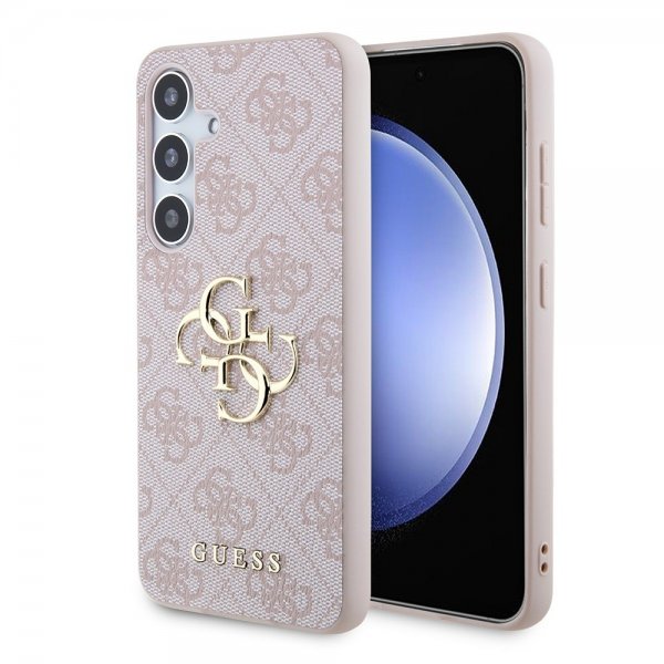 Guess Samsung Galaxy S24 Plus Suojakuori 4G Metal Logo Pinkki