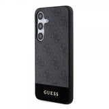 Guess Samsung Galaxy S24 Plus Kuori Bottom Stripe Metal Logo Musta