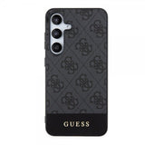 Guess Samsung Galaxy S24 Plus Kuori Bottom Stripe Metal Logo Musta